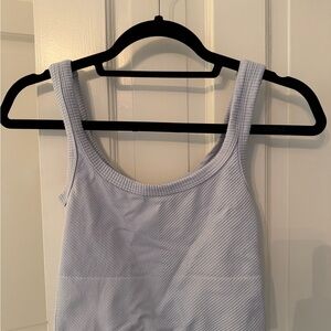 Rock and Rags Soft Blue Ribbed Top